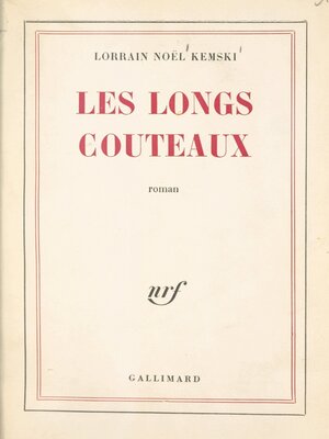 cover image of Les longs couteaux